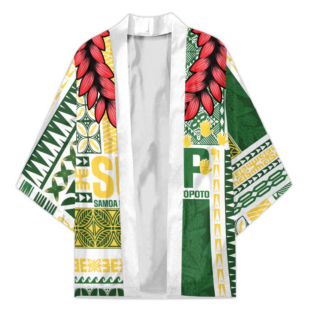 Samoa Uniting Party Kimono SUP Est 2025 Siapo Pattern - Polynesian Pride