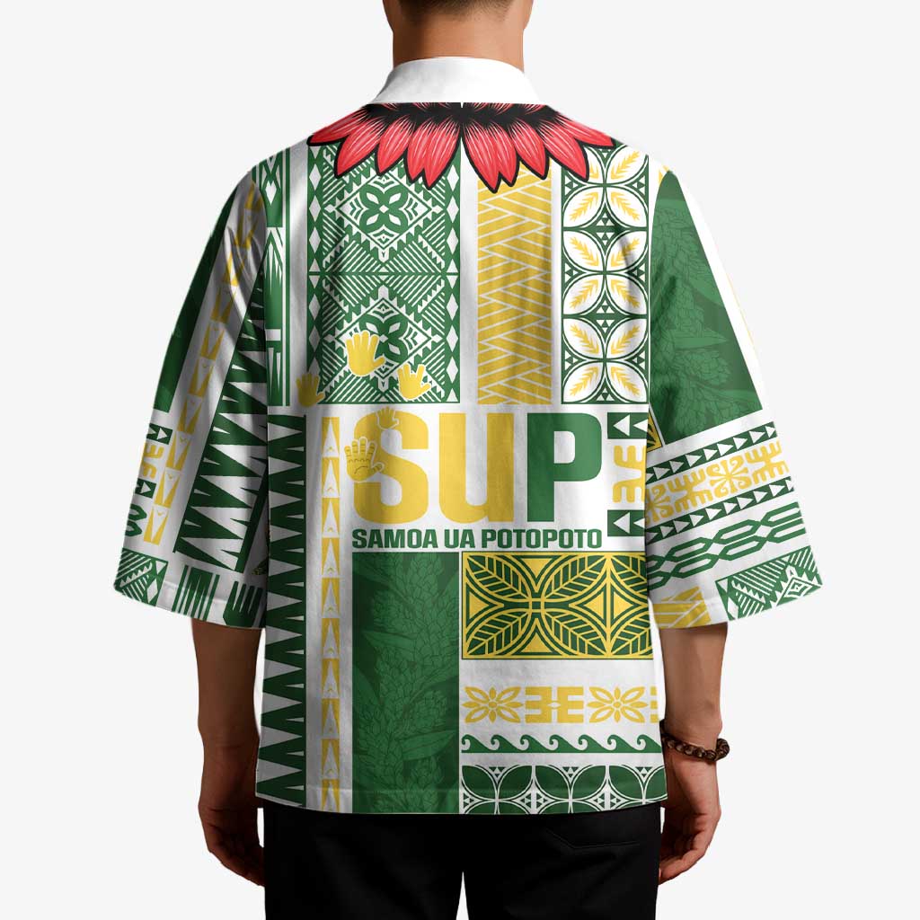 Samoa Uniting Party Kimono SUP Est 2025 Siapo Pattern - Polynesian Pride