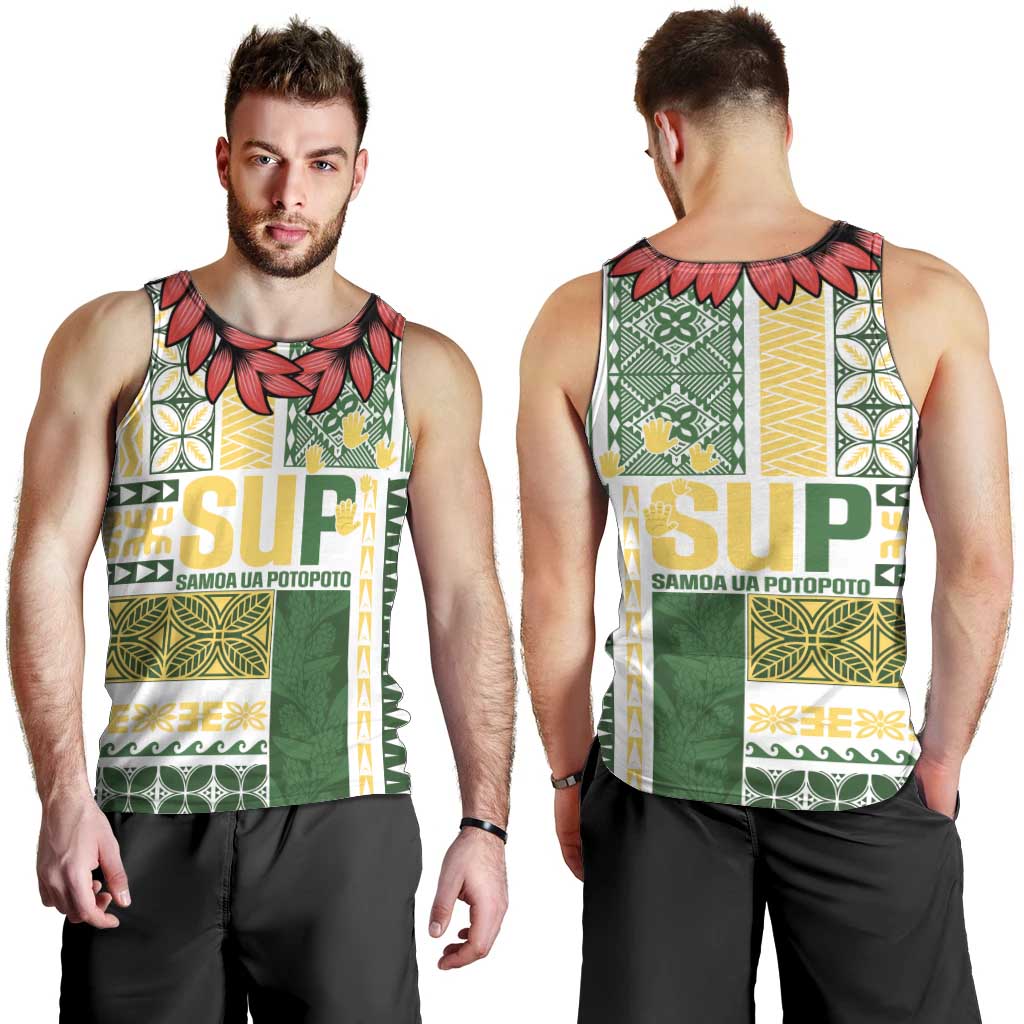 Samoa Uniting Party Men Tank Top SUP Est 2025 Siapo Pattern - Polynesian Pride