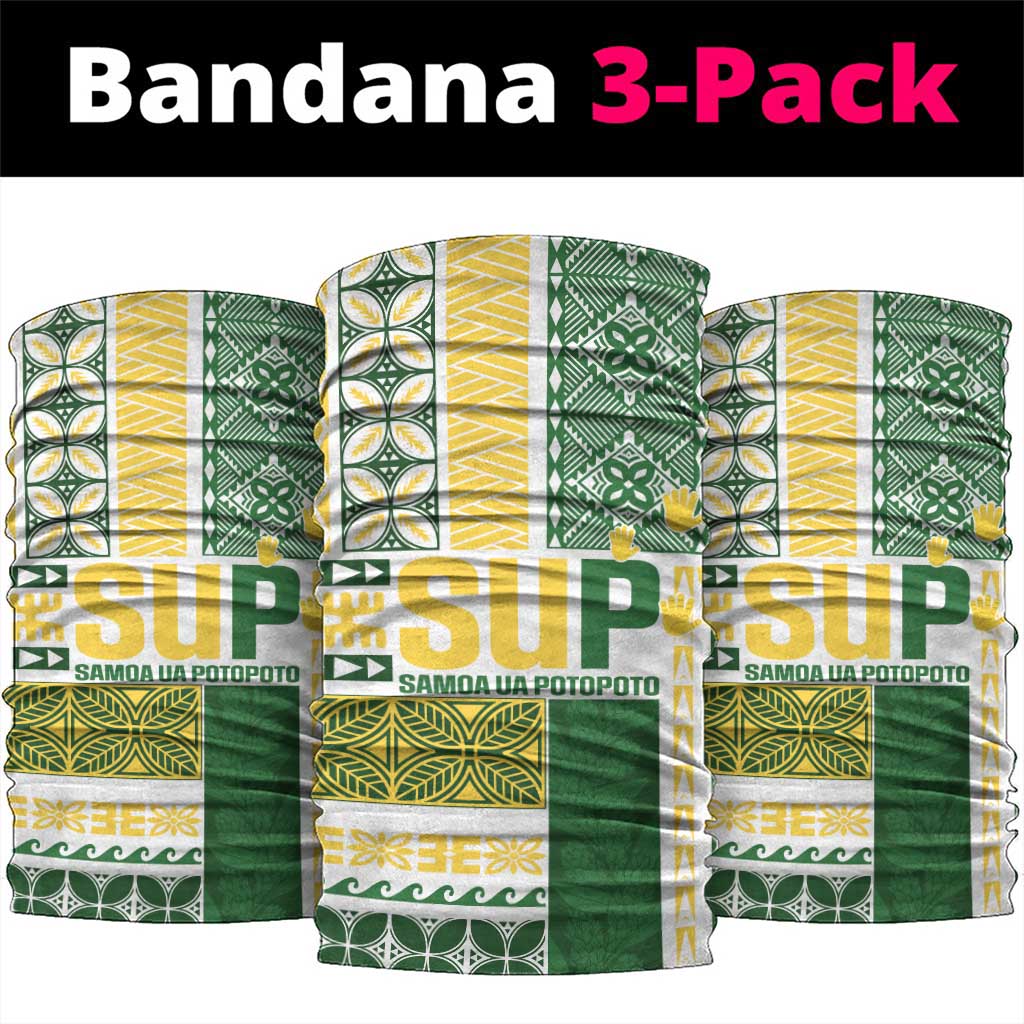 Samoa Uniting Party Neck Gaiter SUP Est 2025 Siapo Pattern - Polynesian Pride