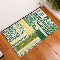 Samoa Uniting Party Rubber Doormat SUP Est 2025 Siapo Pattern - Polynesian Pride