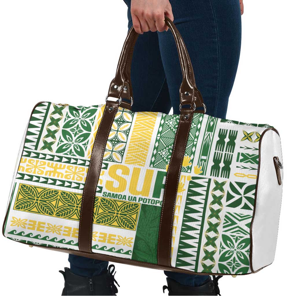Samoa Uniting Party Travel Bag SUP Est 2025 Siapo Pattern - Polynesian Pride