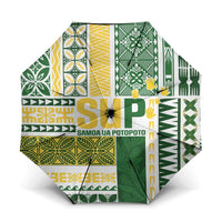 Samoa Uniting Party Umbrella SUP Est 2025 Siapo Pattern - Polynesian Pride
