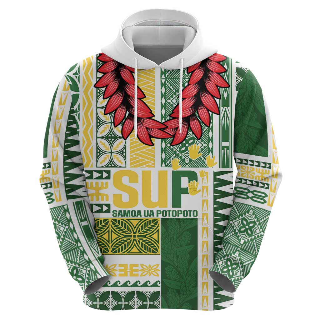 Samoa Uniting Party Zip Hoodie SUP Est 2025 Siapo Pattern - Polynesian Pride