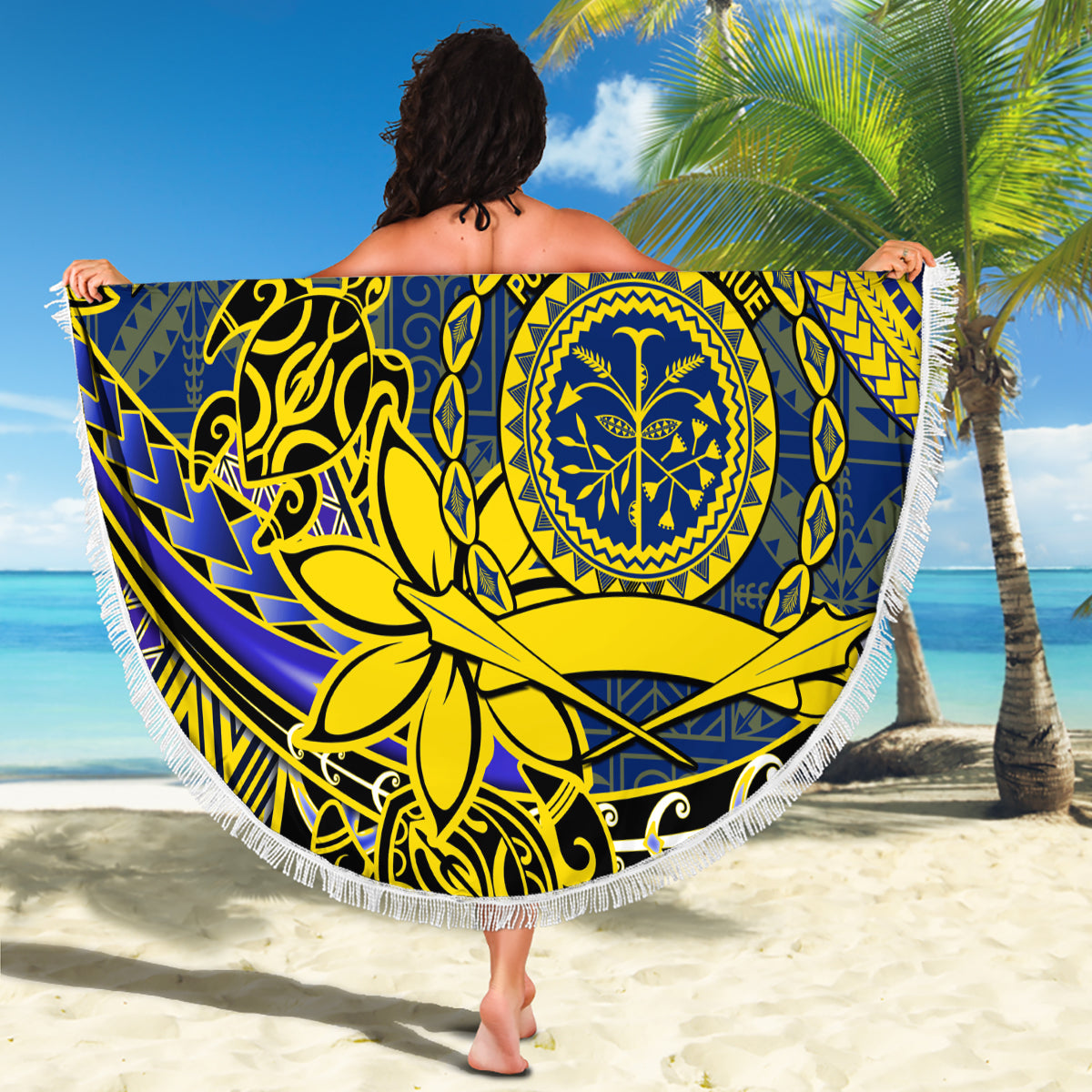 Niue Peniamina Gospel Day Beach Blanket Unique Niean Hiapo LT14 - Wonder Print Shop