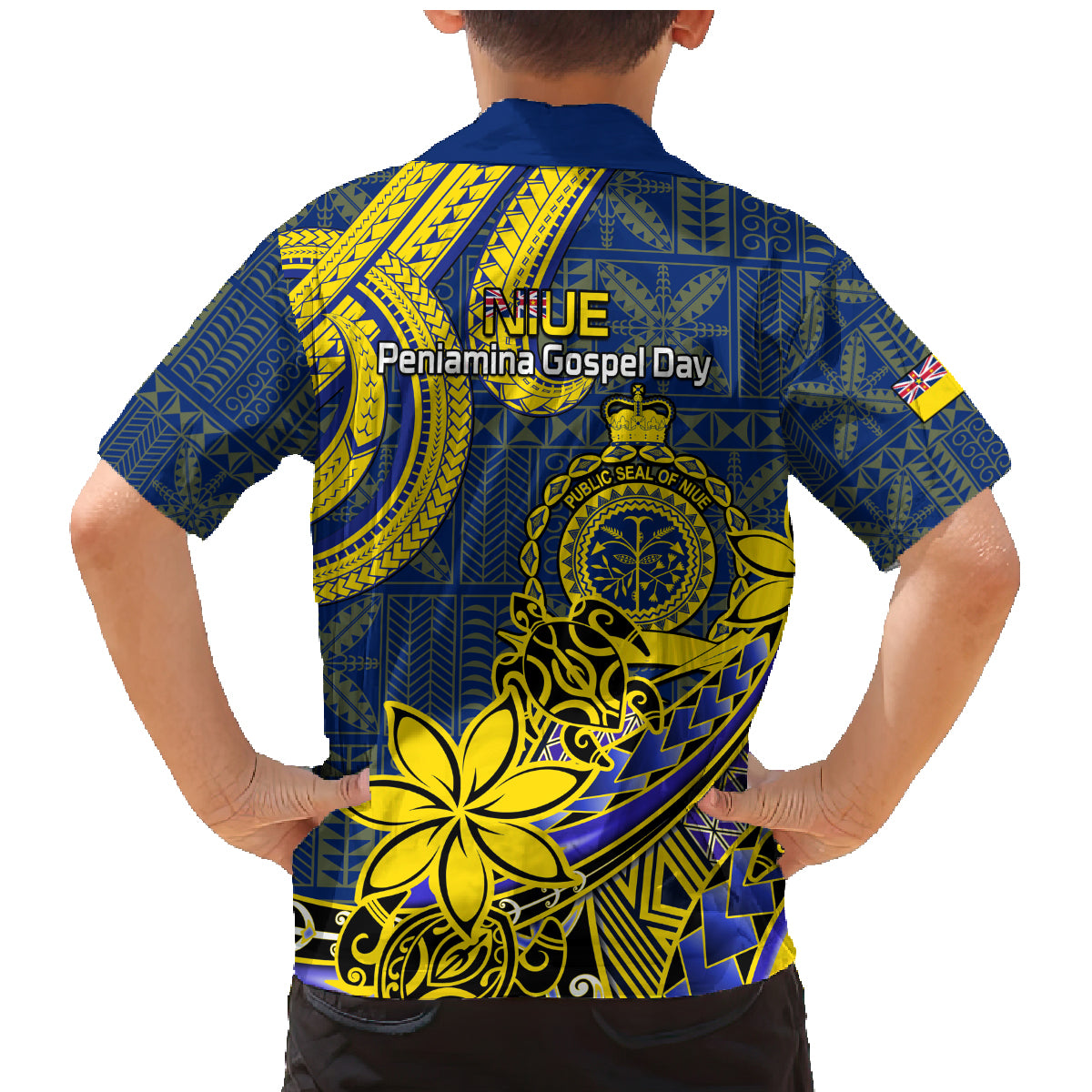 Niue Peniamina Gospel Day Family Matching Mermaid Dress and Hawaiian Shirt Unique Niean Hiapo LT14 - Polynesian Pride