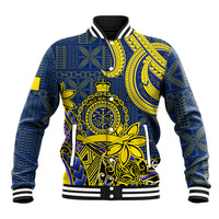 Personalised Niue Peniamina Gospel Day Baseball Jacket Unique Niean Hiapo LT14 Unisex Blue - Polynesian Pride