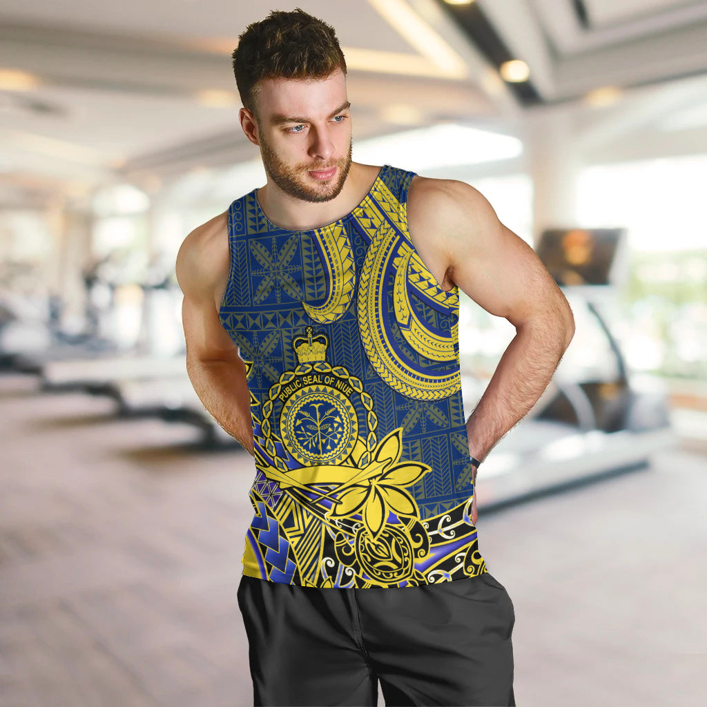 Personalised Niue Peniamina Gospel Day Men Tank Top Unique Niean Hiapo LT14 - Polynesian Pride