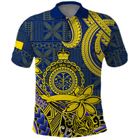 Personalised Niue Peniamina Gospel Day Polo Shirt Unique Niean Hiapo LT14 Blue - Polynesian Pride
