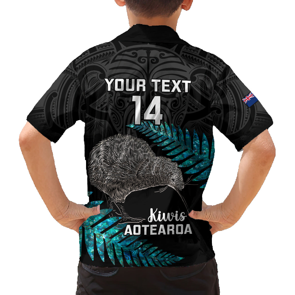 Custom New Zealand Silver Fern Rugby Family Matching Tank Maxi Dress and Hawaiian Shirt Pacific 2023 Kia Haka Kiwis With Maori Ta Moko LT14 - Polynesian Pride