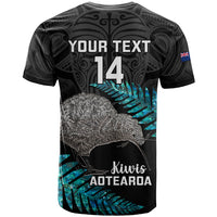 Custom New Zealand Silver Fern Rugby T Shirt Pacific 2023 Kia Haka Kiwis With Maori Ta Moko LT14 - Polynesian Pride