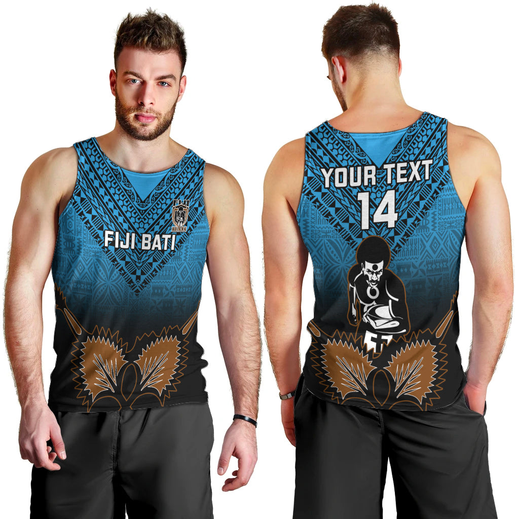 Custom Fiji Tapa Rugby Men Tank Top Pacific 2023 Go Fijian Bati LT14 - Polynesian Pride