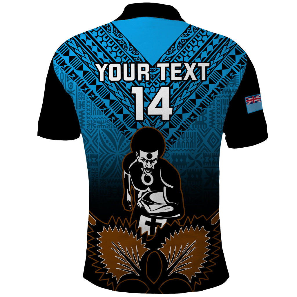 Custom Fiji Tapa Rugby Polo Shirt Pacific 2023 Go Fijian Bati LT14 - Polynesian Pride