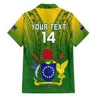 Custom Cook Islands Rugby Family Matching Off Shoulder Long Sleeve Dress and Hawaiian Shirt Pacific 2023 Go The Kukis LT14 - Polynesian Pride