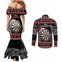 All I Want For Christmas Is Darts New Zealand Couples Matching Mermaid Dress and Long Sleeve Button Shirt