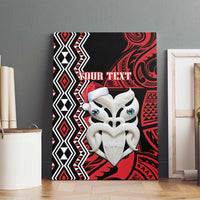 Personalised New Zealand Christmas Canvas Wall Art Meri Kirihimete Maori Wheku - Taniko Art