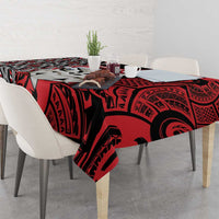 Personalised New Zealand Christmas Tablecloth Meri Kirihimete Maori Wheku - Taniko Art