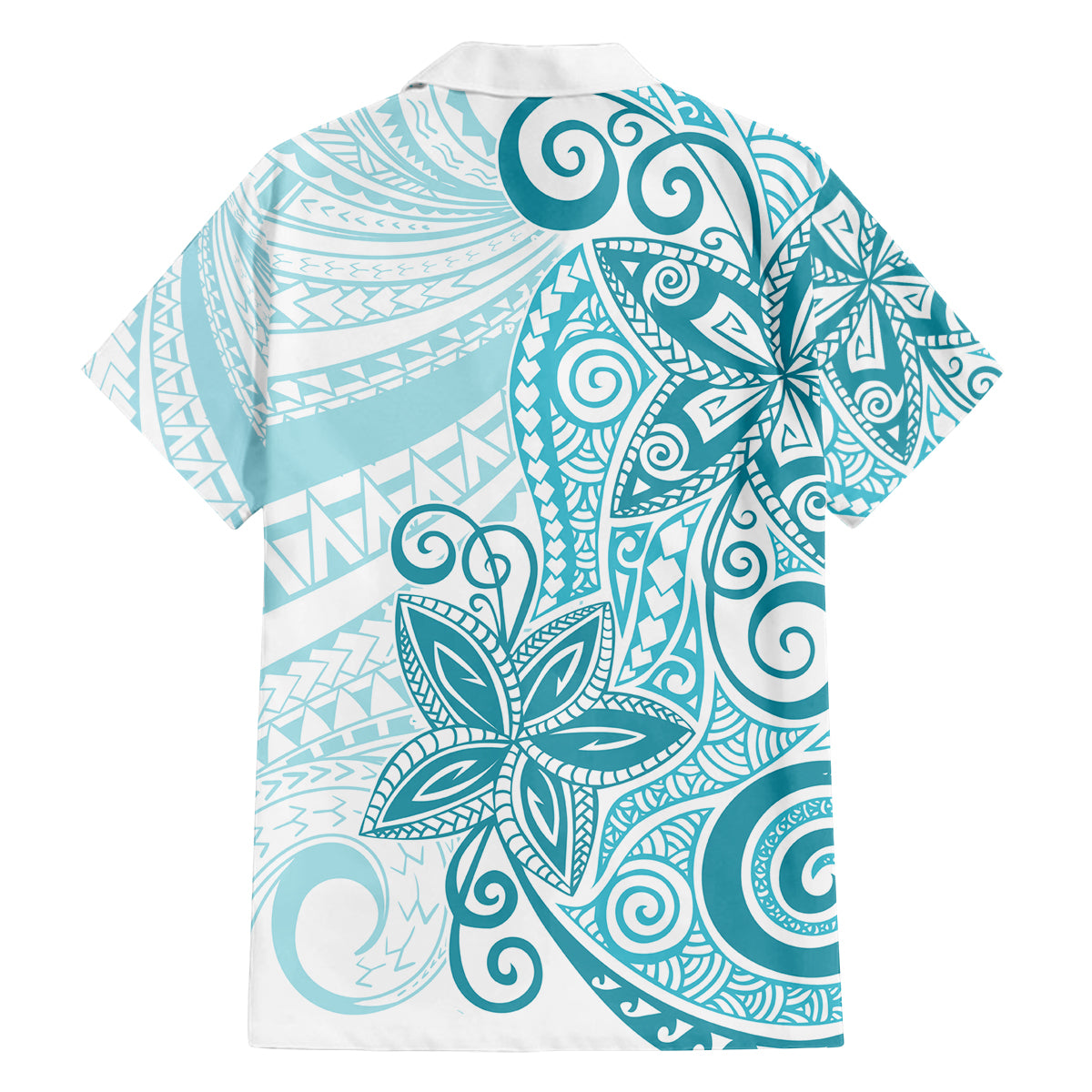 Polynesia Dolphins Family Matching Puletasi and Hawaiian Shirt Valentine Day Floral Polynesian - Vintage Dark Cyan LT14 - Polynesian Pride