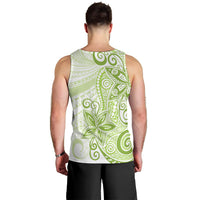 Polynesia Dolphins Men Tank Top Valentine Day Floral Polynesian - Vintage Lime Green LT14 - Polynesian Pride
