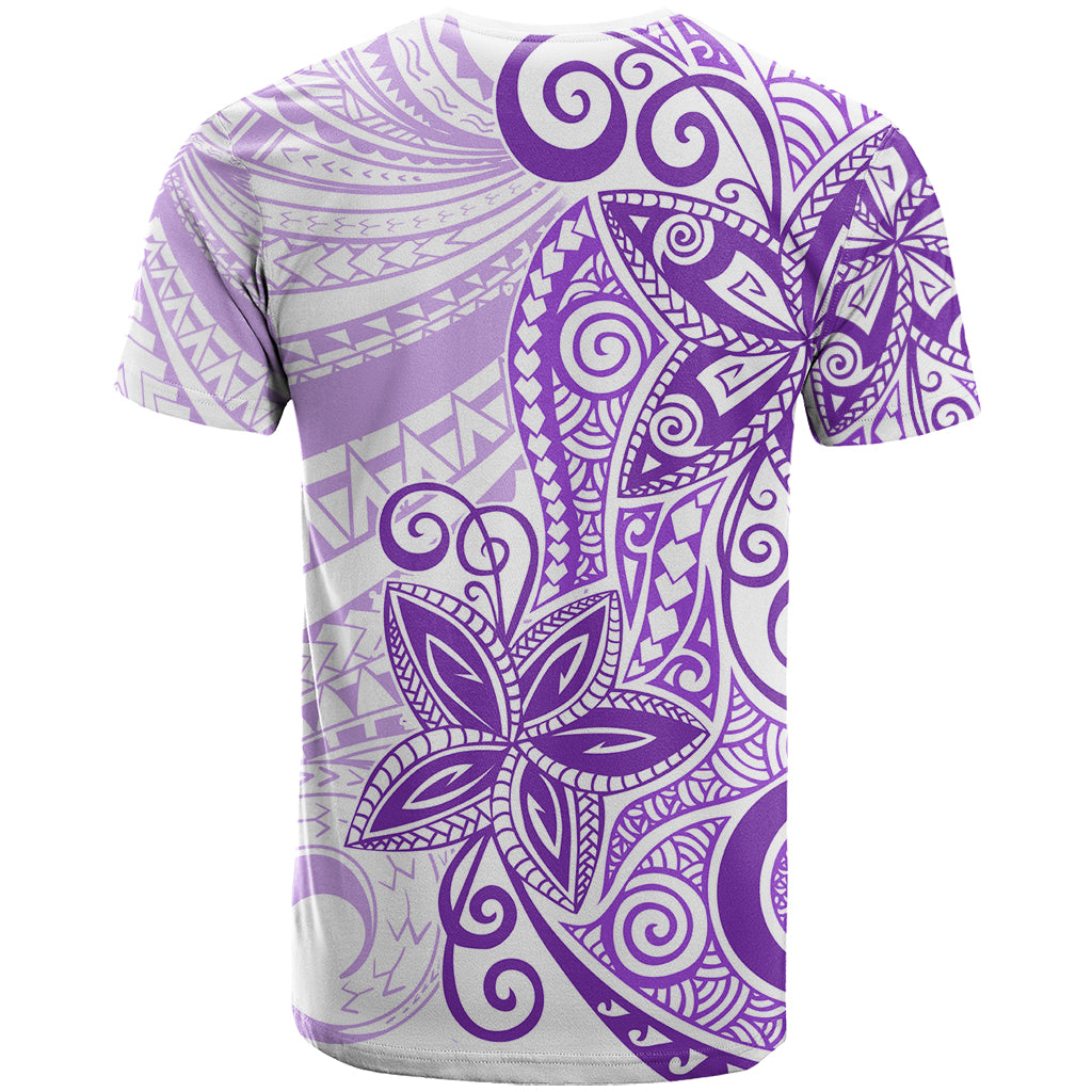 Polynesia Dolphins T Shirt Valentine Day Floral Polynesian - Vintage Purple LT14 - Polynesian Pride