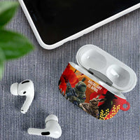 New Zealand and Australia ANZAC Day AirPods Case Sliver Fern Kakapo With Golden Wattle Kangaroo - Polynesian Pride