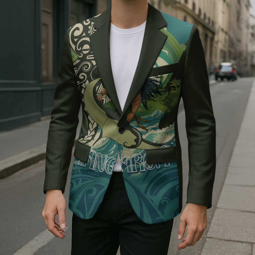 Aotearoa Tangaroa Atua Blazer New Zealand God Of The Ocean - Polynesian Pride