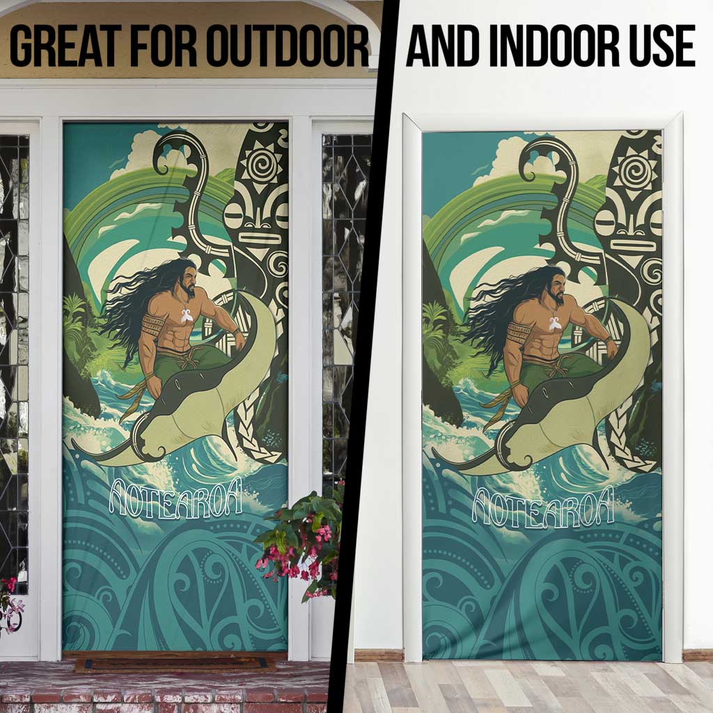 Aotearoa Tangaroa Atua Door Cover New Zealand God Of The Ocean - Polynesian Pride