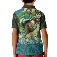 Aotearoa Tangaroa Atua Kid Polo Shirt New Zealand God Of The Ocean