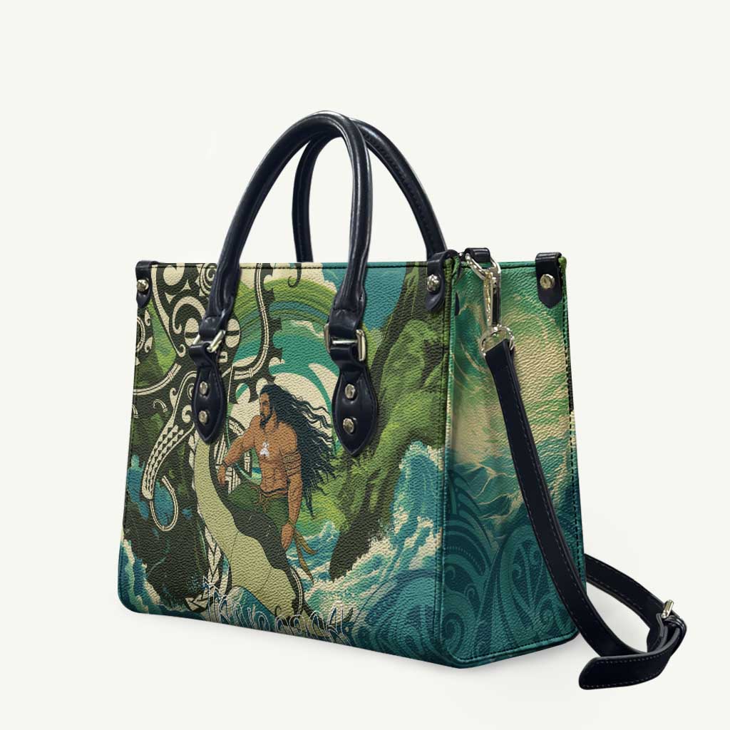 Aotearoa Tangaroa Atua Leather Bag New Zealand God Of The Ocean - Polynesian Pride
