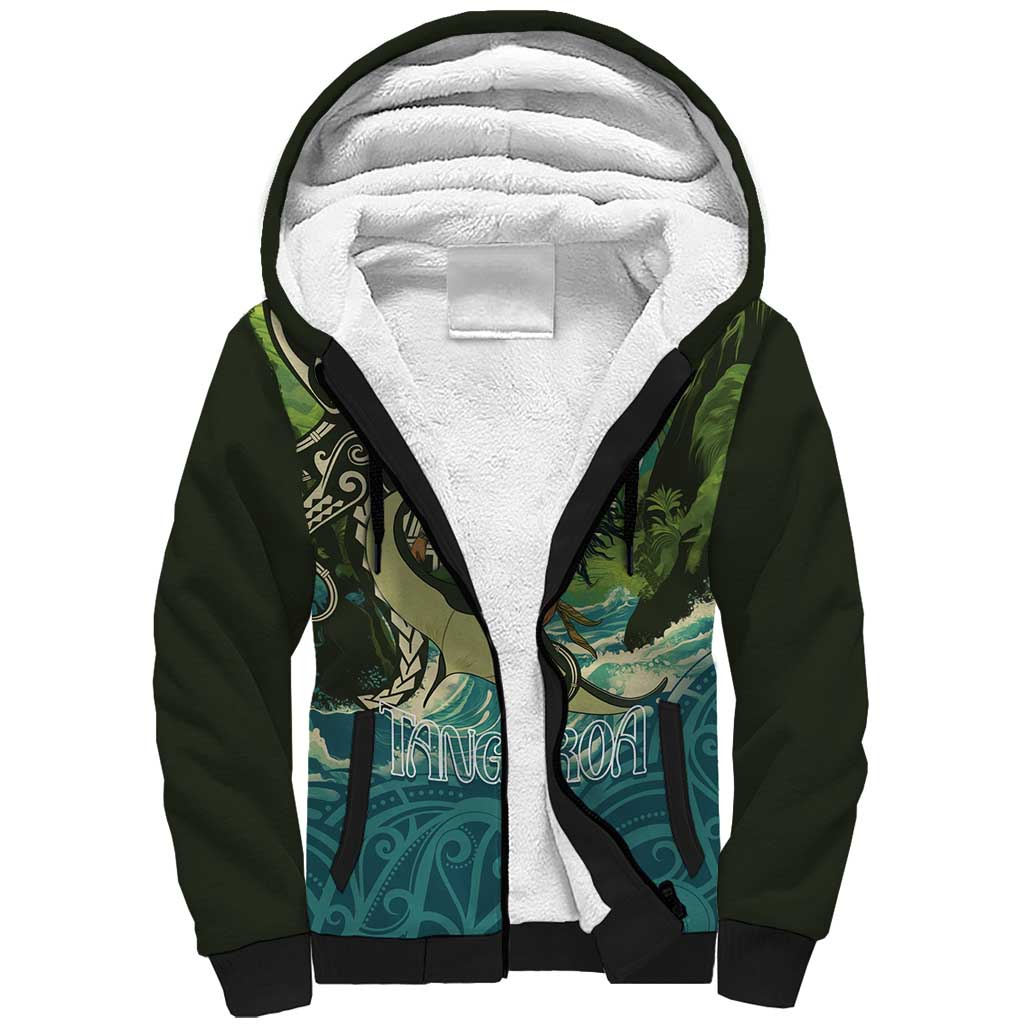 Aotearoa Tangaroa Atua Sherpa Hoodie New Zealand God Of The Ocean