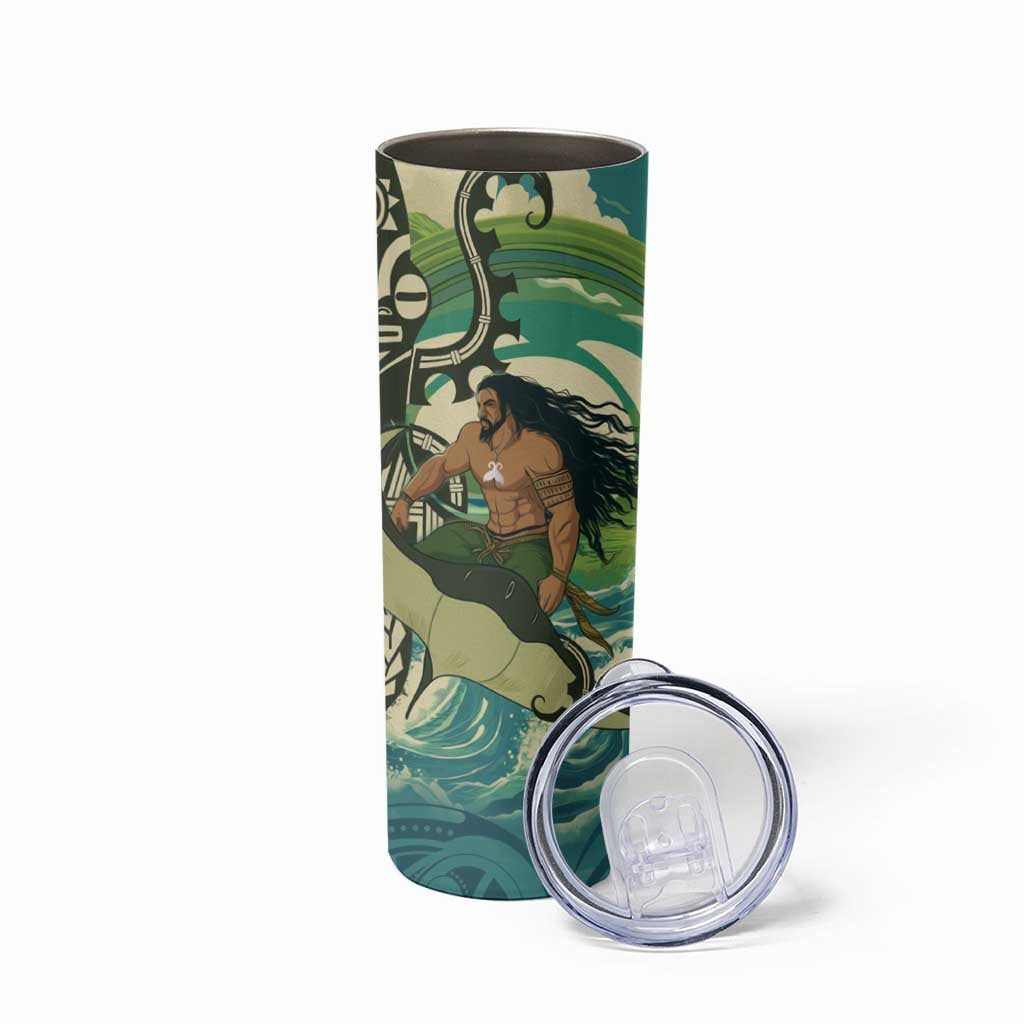 Aotearoa Tangaroa Atua Skinny Tumbler New Zealand God Of The Ocean