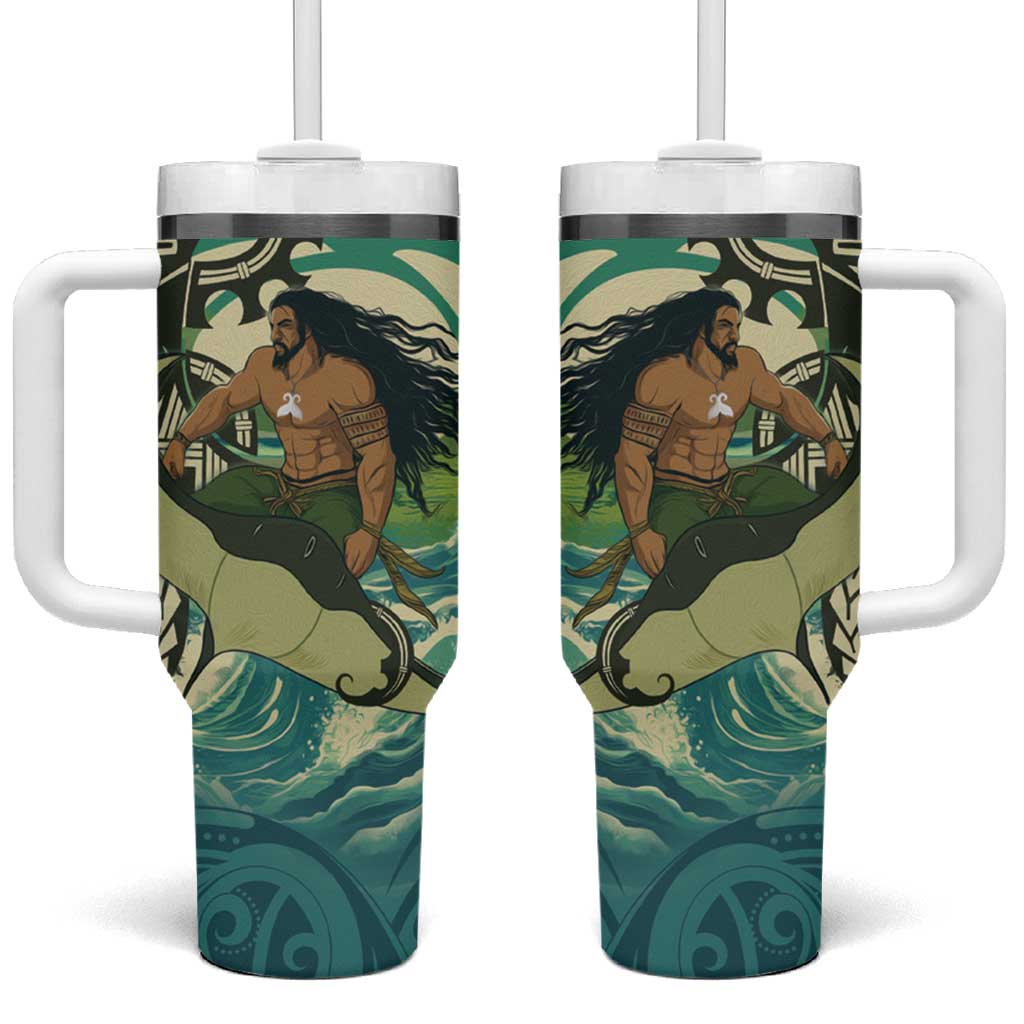 Aotearoa Tangaroa Atua Tumbler With Handle New Zealand God Of The Ocean