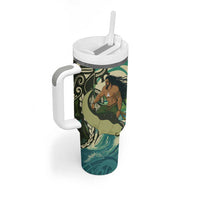 Aotearoa Tangaroa Atua Tumbler With Handle New Zealand God Of The Ocean