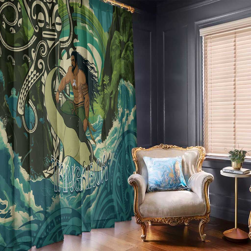 Aotearoa Tangaroa Atua Window Curtain New Zealand God Of The Ocean