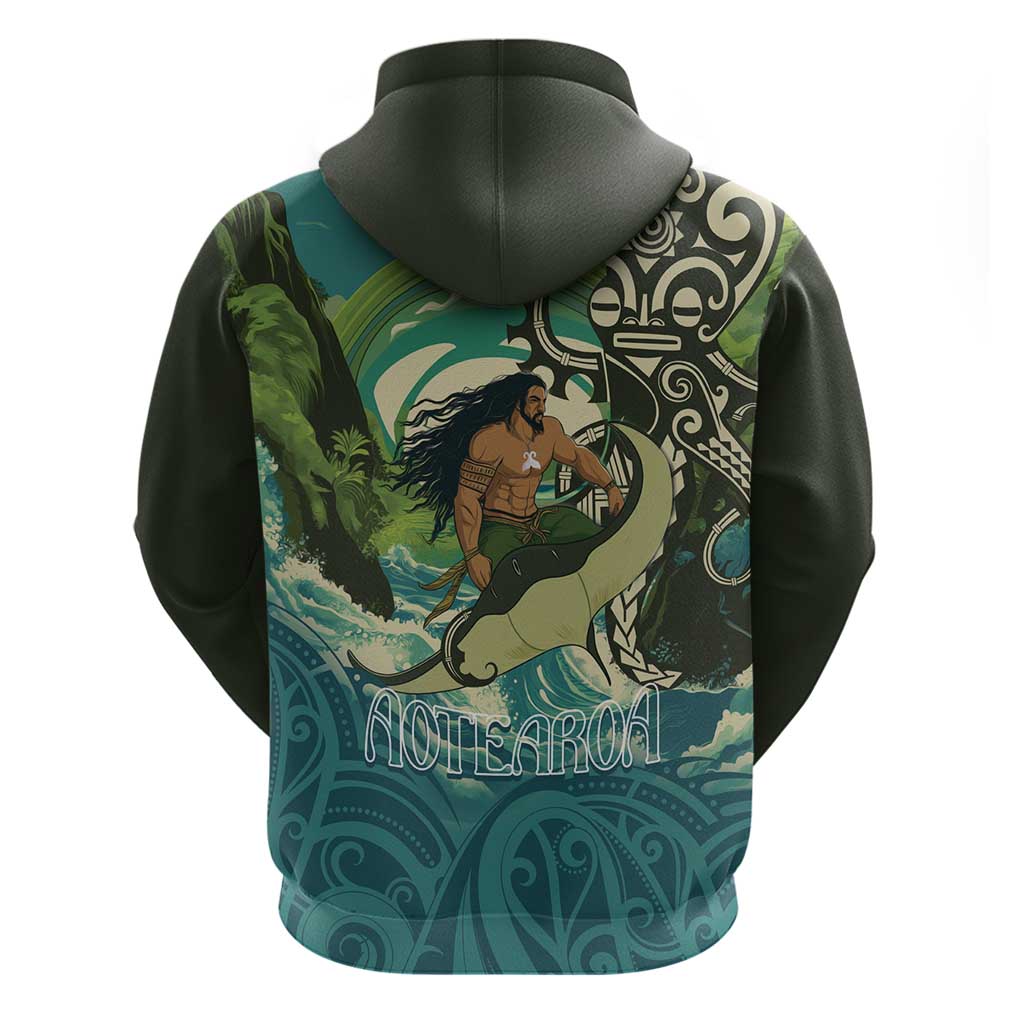 Aotearoa Tangaroa Atua Zip Hoodie New Zealand God Of The Ocean