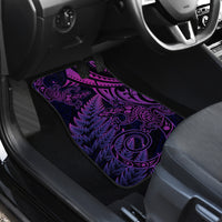 New Zealand Lizard Car Mats Silver Fern Aotearoa Maori Purple Version