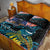 Personalised United States And New Zealand Quilt Bed Set USA Eagle With Kowhai Aotearoa Tui Bird
