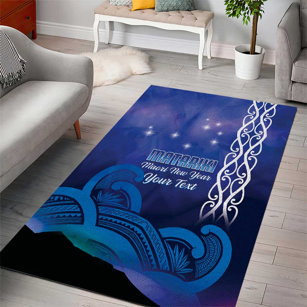 Personalised Matariki New Zealand Area Rug Maori New Year Galaxy Koru Pattern LT14 - Polynesian Pride