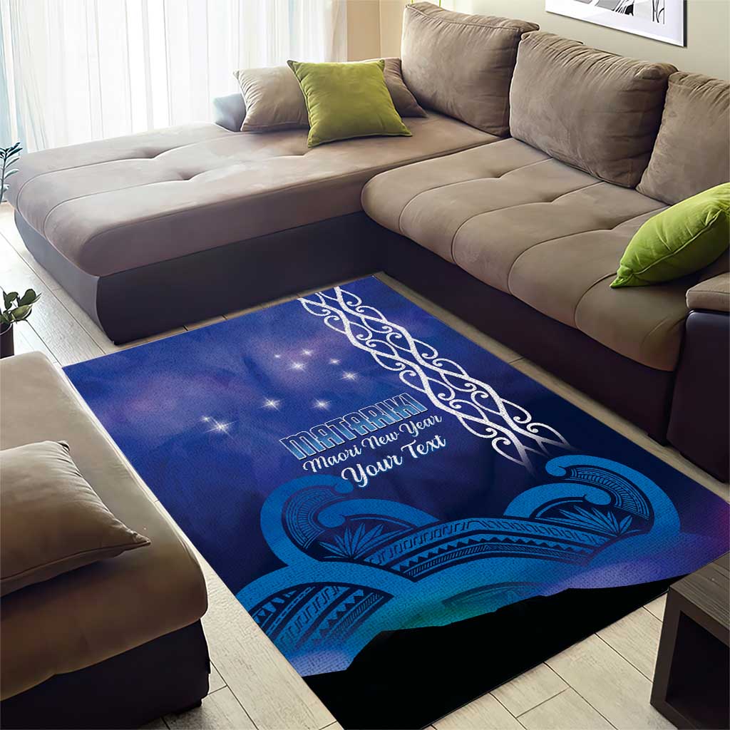 Personalised Matariki New Zealand Area Rug Maori New Year Galaxy Koru Pattern LT14 - Polynesian Pride