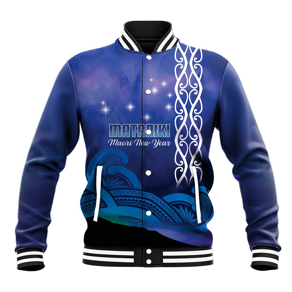 Personalised Matariki New Zealand Baseball Jacket Maori New Year Galaxy Koru Pattern