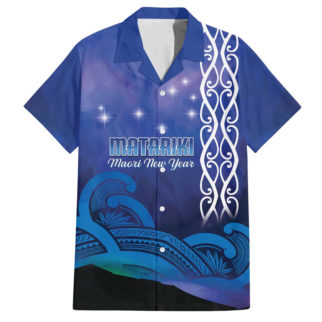 Personalised Matariki New Zealand Family Matching Long Sleeve Bodycon Dress and Hawaiian Shirt Maori New Year Galaxy Koru Pattern