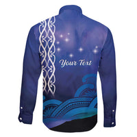 Personalised Matariki New Zealand Family Matching Long Sleeve Bodycon Dress and Hawaiian Shirt Maori New Year Galaxy Koru Pattern
