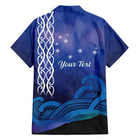 Personalised Matariki New Zealand Family Matching Short Sleeve Bodycon Dress and Hawaiian Shirt Maori New Year Galaxy Koru Pattern