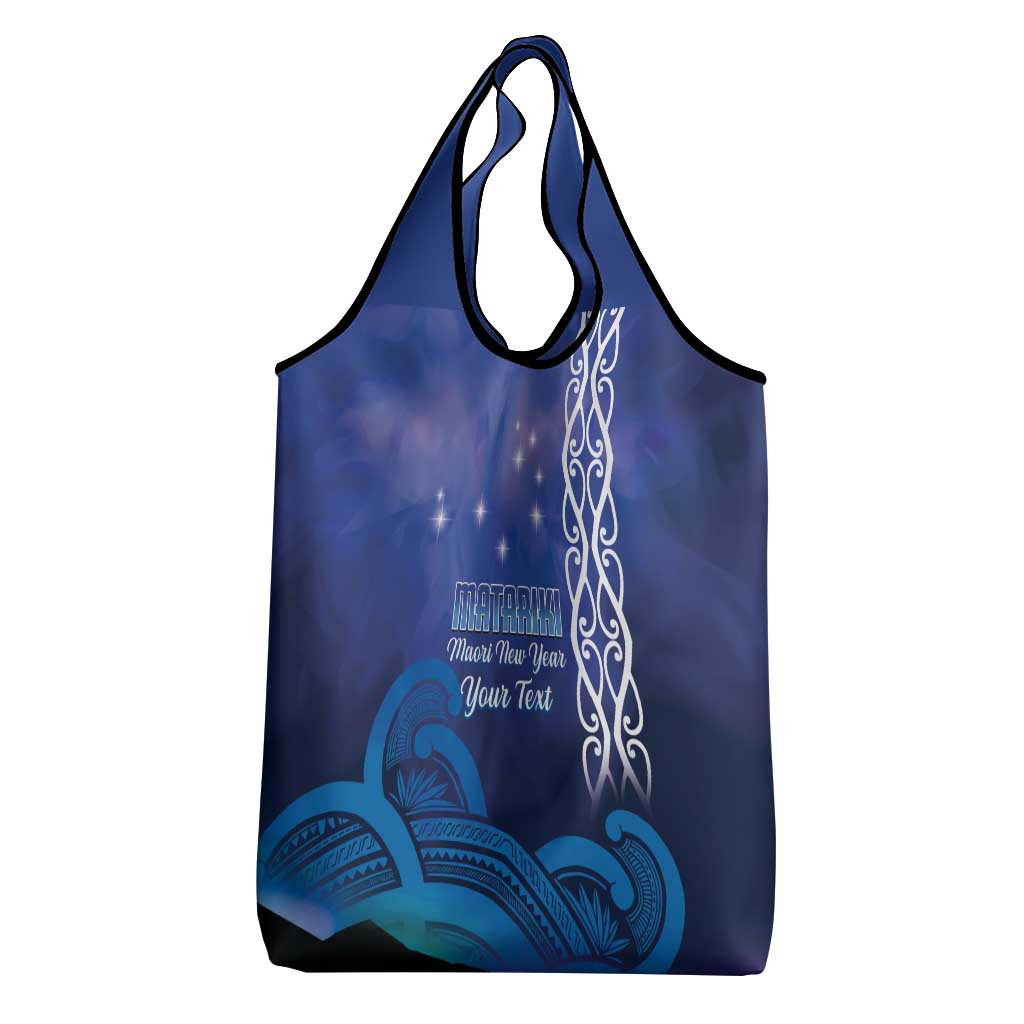 Personalised Matariki New Zealand Grocery Bag Maori New Year Galaxy Koru Pattern
