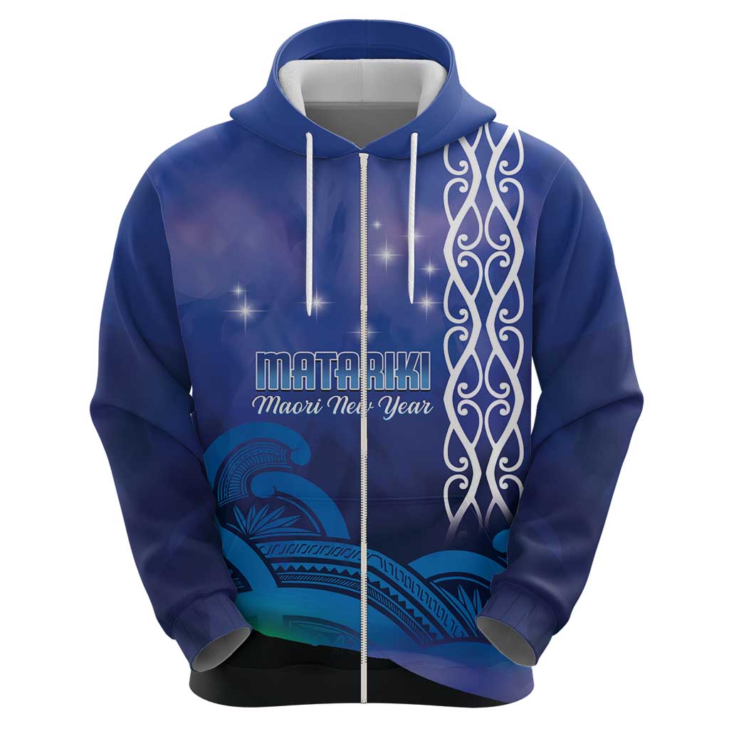Personalised Matariki New Zealand Hoodie Maori New Year Galaxy Koru Pattern