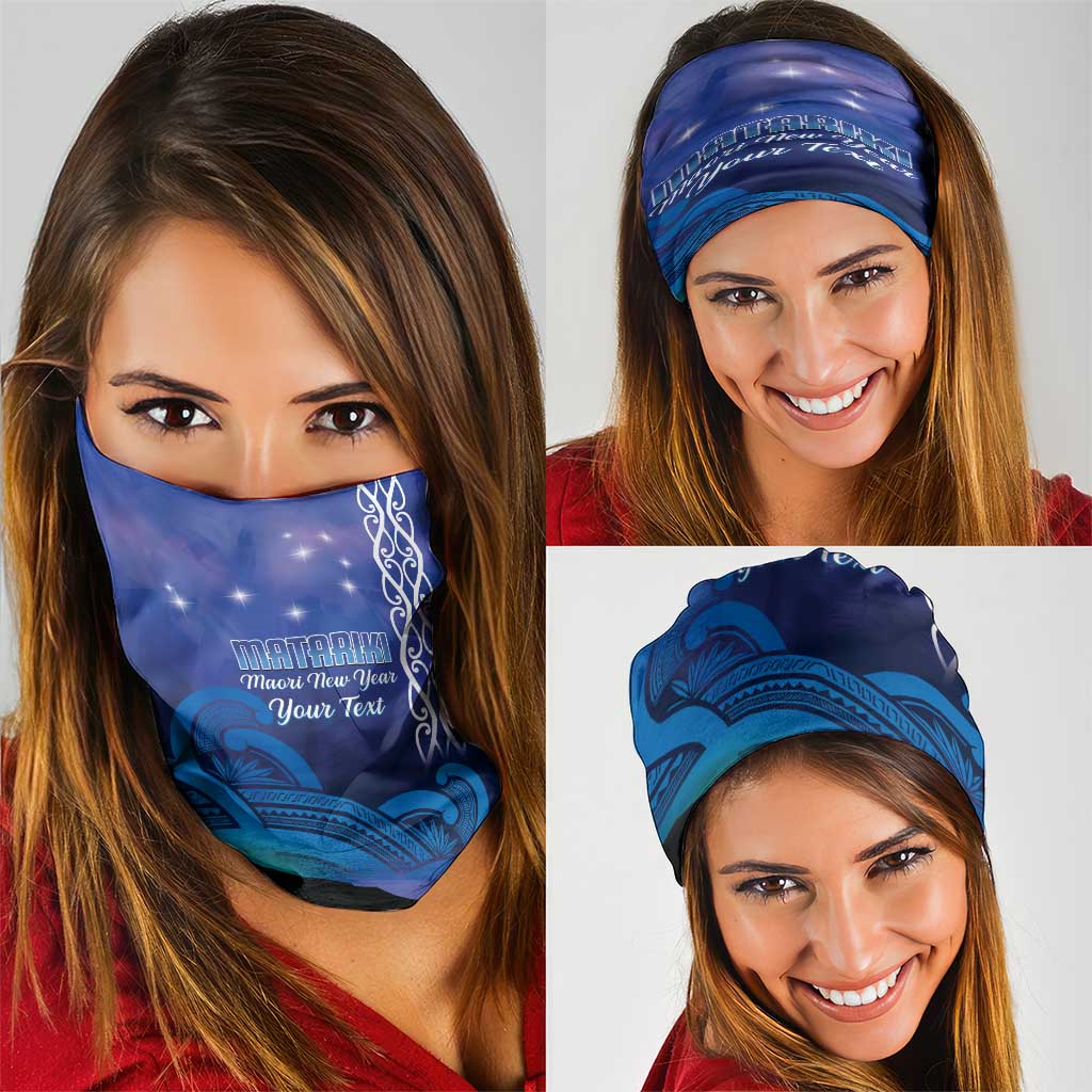 Personalised Matariki New Zealand Neck Gaiter Maori New Year Galaxy Koru Pattern - Polynesian Pride