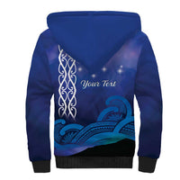 Personalised Matariki New Zealand Sherpa Hoodie Maori New Year Galaxy Koru Pattern