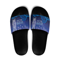 Personalised Matariki New Zealand Slide Sandals Maori New Year Galaxy Koru Pattern - Polynesian Pride