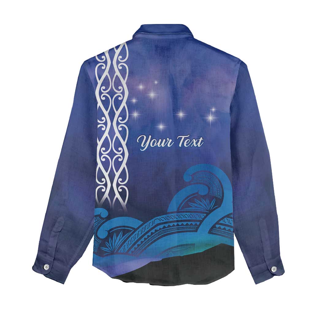 Personalised Matariki New Zealand Women Casual Shirt Maori New Year Galaxy Koru Pattern