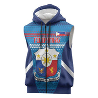 Philippines Football 2026 Sleeveless Zip Hoodie Come On Filipinas LT14 Blue - Polynesian Pride